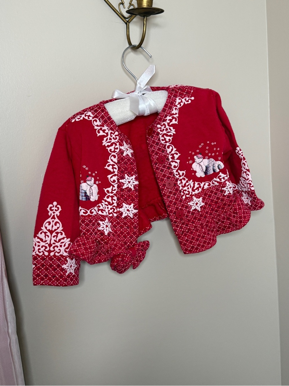 Vintage 80s Little Girl Cardigan Spumoni Made in USA